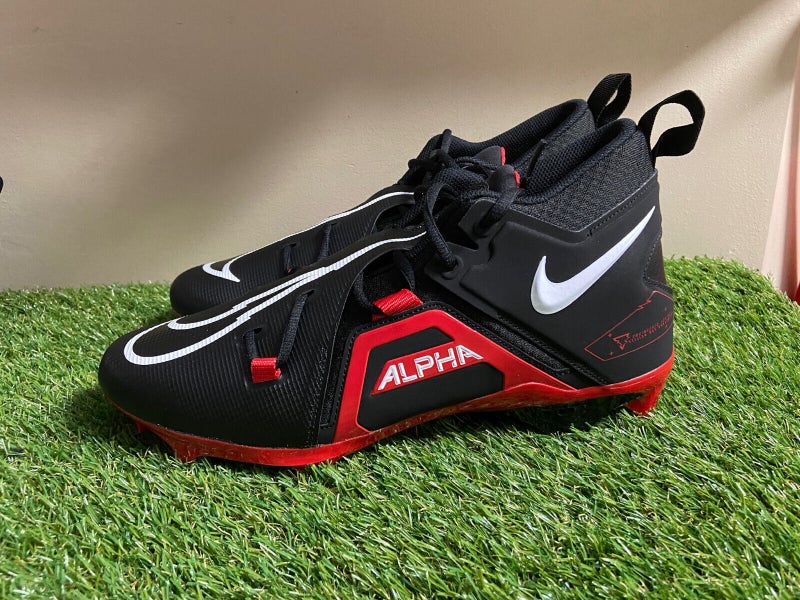 *SOLD* Nike Alpha Menace Pro 3 Football Cleats Mens Size 12 Black Red Bred CT6649-004
