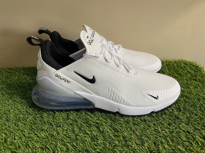 *SOLD* Mens Nike Air Max 270 G Golf Shoes White Black Platinum CK6483-102 Size 11.5 NEW
