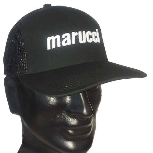 MARUCCI Logo Trucker Hat Baseball Cap Black Adult MAHTTRPS-BK/BK-A 2-DAY SHIP
