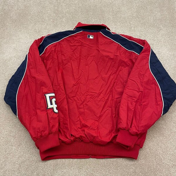 Louisville Slugger Jacket Mens XL Full Zip Windbreaker Red White Long Sleeve