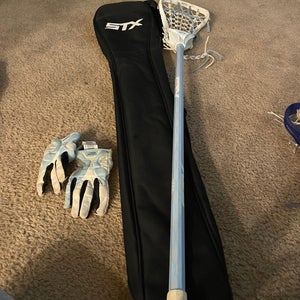 Girls lacrosse stick bag and gloves !