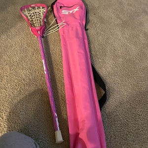 Stx pink youth lacrosse stick and bag