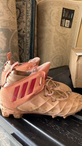 Pink Coral adidas cleats