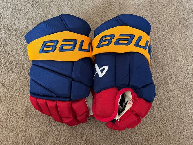 Pro Stock Bauer 3X Reverse Retro New Jersey Devils Hockey Gloves
