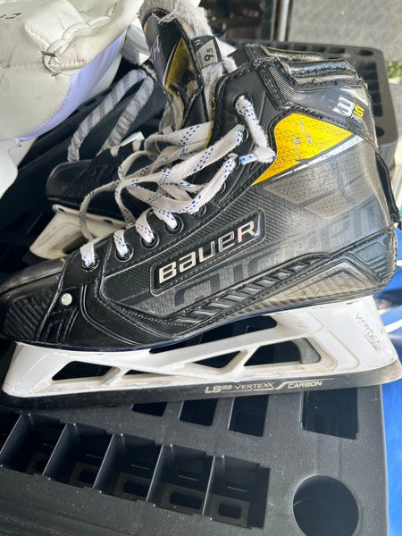 Used Bauer Regular Width Size 9.5 Supreme 3S pro Hockey Goalie Skates