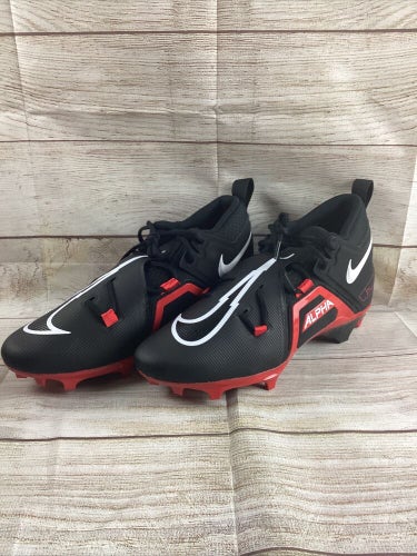 Nike Alpha Menace Pro 3 Football Cleats Black Red CT6649-004 Mens Size 11.5