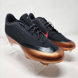 Nike Baseball Cleats Mens 8.5 Black Bronze Lunar Vapor Ultrafly Elite 2 Swoosh