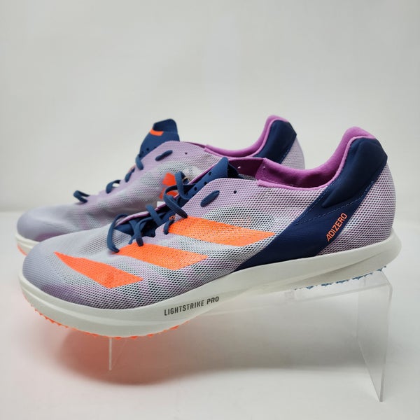 Adidas Track & Field Shoes Mens 11 Purple Adizero Avanti TYO 3 Stripes Mesh
