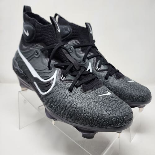 Nike Baseball Cleats Mens 10.5 Black Alpha Huarache NXT Metal Zoom Air Swoosh