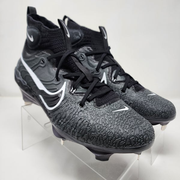 Nike Baseball Cleats Mens 9.5 Black Alpha Huarache NXT Metal Zoom Air Swoosh