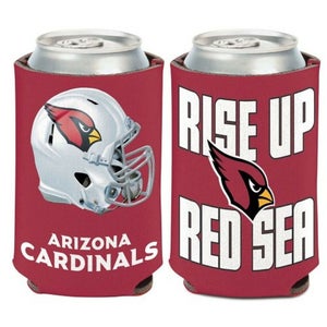 Arizona Cardinals Slogan Design NFL Can Cooler " RISE UP RED SEA "