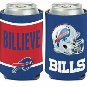 Buffalo Bills Slogan Design NFL Can Cooler " BILLIEVE "