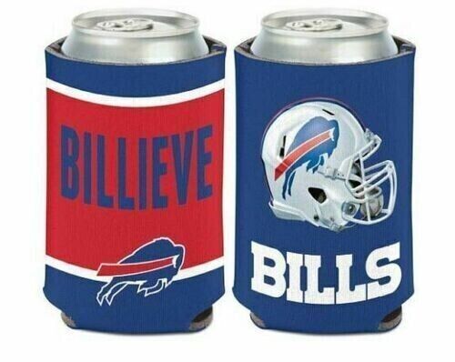 Buffalo Bills Slogan Design NFL Can Cooler " BILLIEVE "