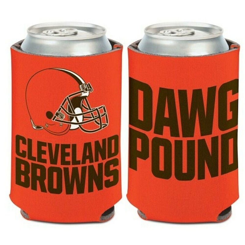 Cleveland Browns Slogan Design NFL Can Cooler " DAAWG POUND "