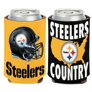 Pittsburgh Steelers Slogan Design NFL Can Cooler " STEELERS COUNTRY "
