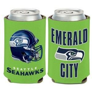 Seattle Seahawks Slogan Design NFL Can Cooler " EMERALD CITY "