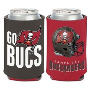 Tampa Bay Buccaneers Slogan Design NFL Can Cooler " GO BUCS "