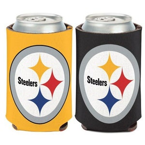 Pittsburgh Steelers Can Cooler Two Sided Design NFL Collapsible Koozie