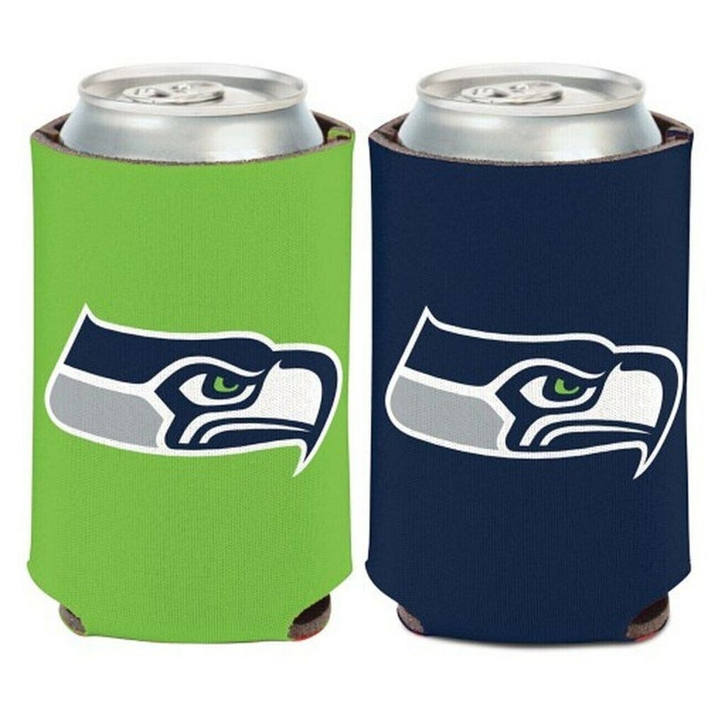 Seattle Seahawks Can Cooler Two Sided Design NFL Collapsible Koozie