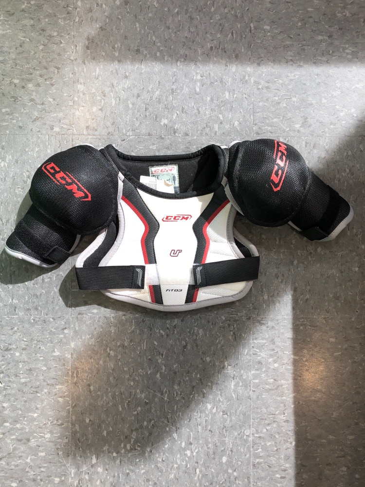 Used Youth CCM U+ Fit03 Hockey Shoulder Pads (Size: Medium)