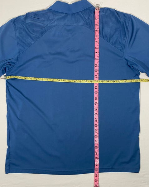 Antigua Golf Men's Size XL Blue Short Sleeve Performance Club Logo Polo Shirt