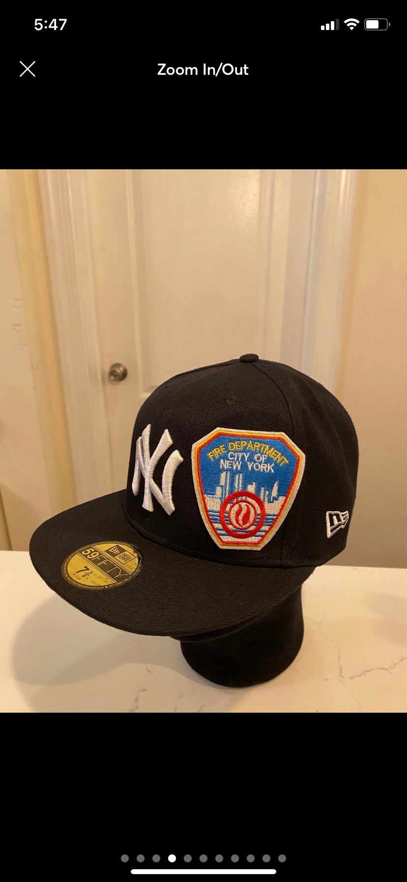 New Era 59Fifty New York NY Yankees Game Fitted Hat Cap MLB Players Size 7  1/4