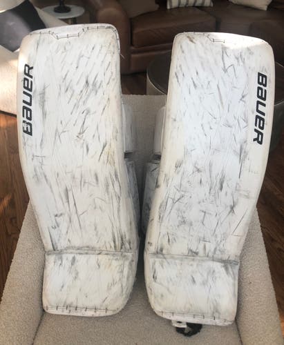 Bauer Supreme UltraSonic Hockey Goalie Leg Pads Size Senior Small 33”