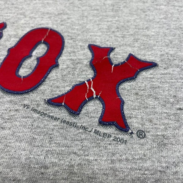 Boston Red Sox Shirt Men Medium Gray MLB Baseball Vintage 90s Retro Basic  USA