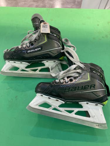 Junior Used Bauer Elite Hockey Goalie Skates Fit 3 4.0