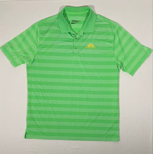 NIKE Golf Polo Shirt Men XL Tour Performance Green Short Sleeve Dri-FIT CC Logo