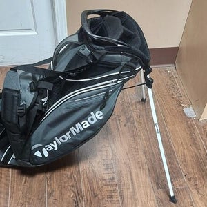 Taylormade Tour Lite 4 Divider Golf Dual Strap Stand Bag Black/Grey w Raincover