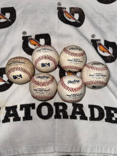 ( 6 ) Rawlings Baseballs ( MiLB )