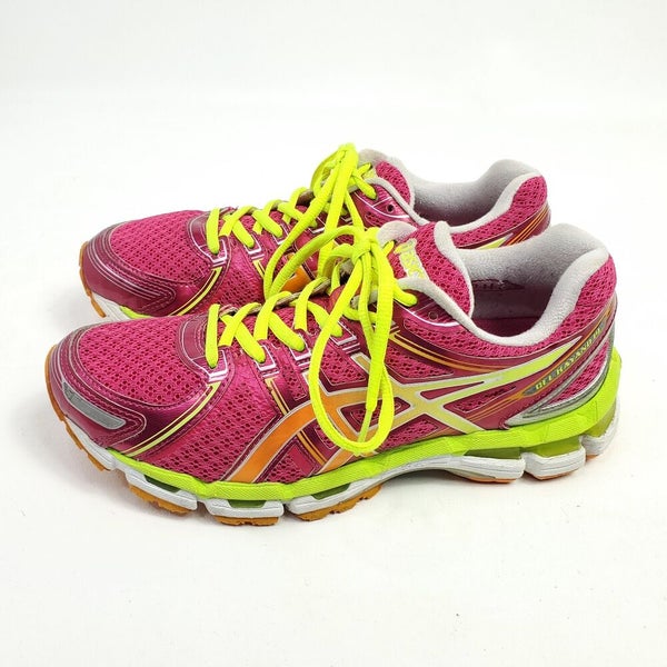 Asics Gel-Kayano Womens Running Shoes Size Sneakers Pink Yellow T350N | SidelineSwap