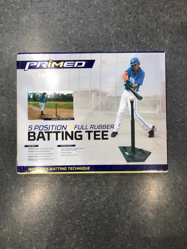 Used Primed 5 Position Full Rubber Batting Tee