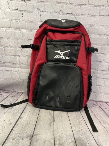 Mizuno Backpack Black Red Durable Comfortable New Without Tags