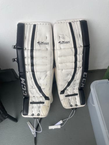 Used 36" CCM Extreme Flex Pro Goalie Leg Pads