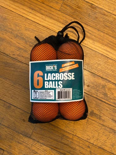 New  6 Pack Lacrosse Ball