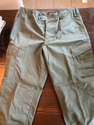 Used Tru Spec Tactical Response Uniform Pants, Large Regular, Olive Drab