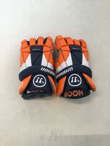 Used Warrior Evo Qx Virgina Gloves Lg Men's Lacrosse Gloves