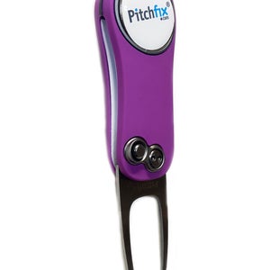 NEW Pitchfix Hybrid 2.0 Neon Purple/White Divot Tool/Ballmarker/Pencil Sharpener
