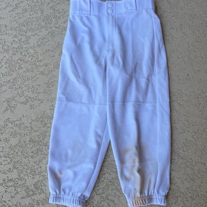 White Youth Men's Used Small Rawlings Softball Game Pants B R6 S3 L1