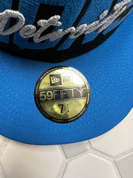 Men's New Era Blue Detroit Lions Identity 59FIFTY Fitted Hat