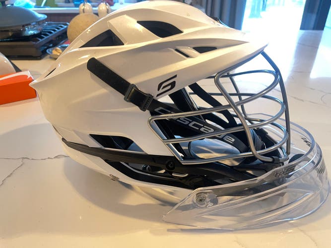 Goalie Cascade S Helmet White With Back