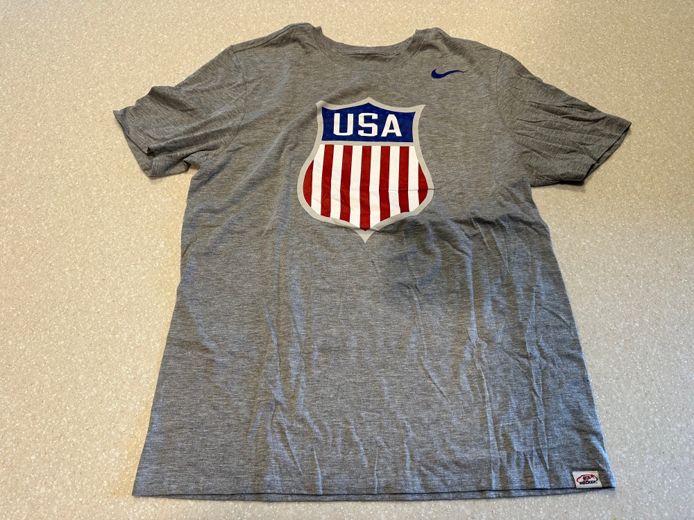 USA Hockey Gray New Men's Nike Shirt