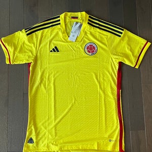 Adidas Colombia Home Authentic Jersey 2023-24 Mens Large Yellow HB9172 $150 New
