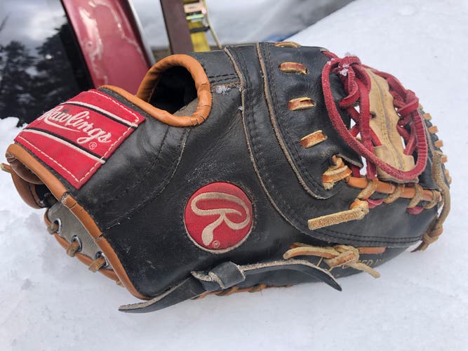 Used Rawlings Right Hand Throw First Base Baseball Glove 12" RFM 25B