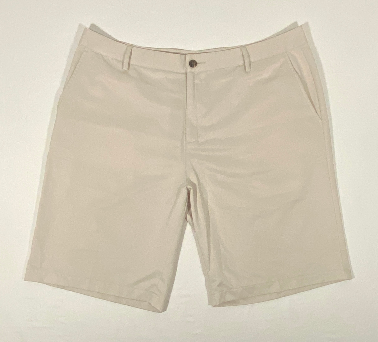 Adidas ClimaLite Men's Size 38W Khaki Flat Front Chino Casual/Golf Shorts