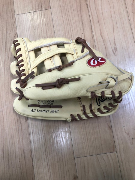 Tan Used Rawlings Select Pro Lite Left Hand Throw Infield Baseball Glove 11.5"