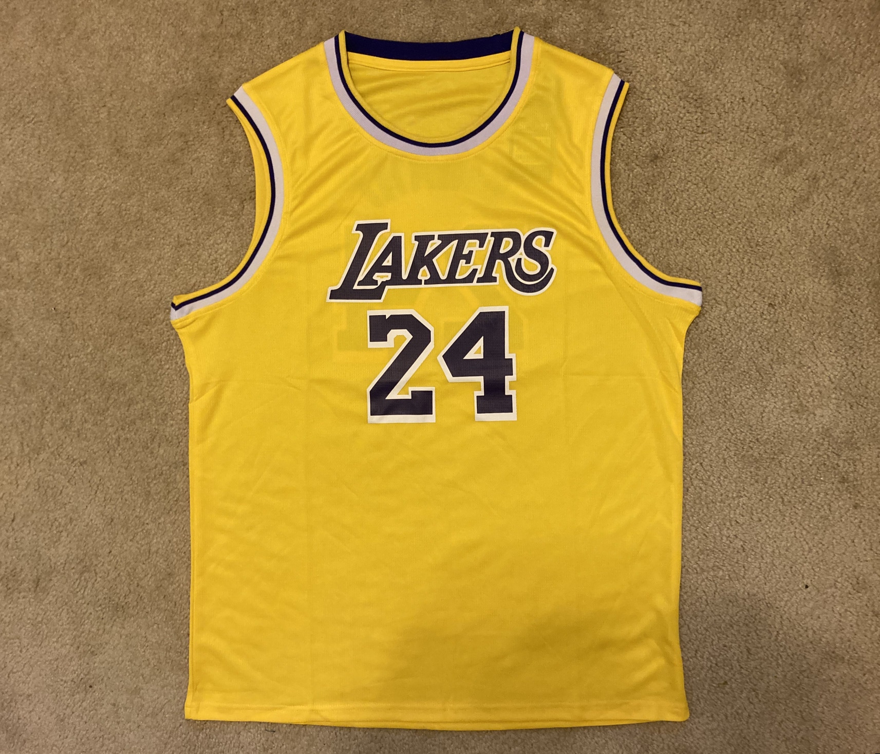 Men's Kobe Bryant Jersey - S-XL - Yellow - Lakers
