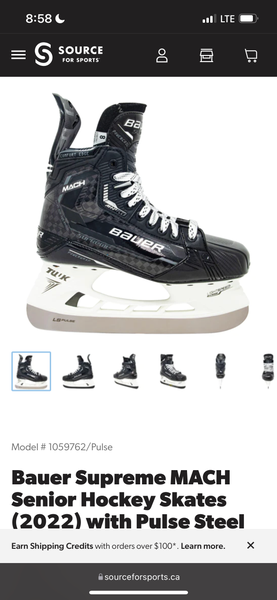 Bauer Supreme Mach Senior Hockey Skates